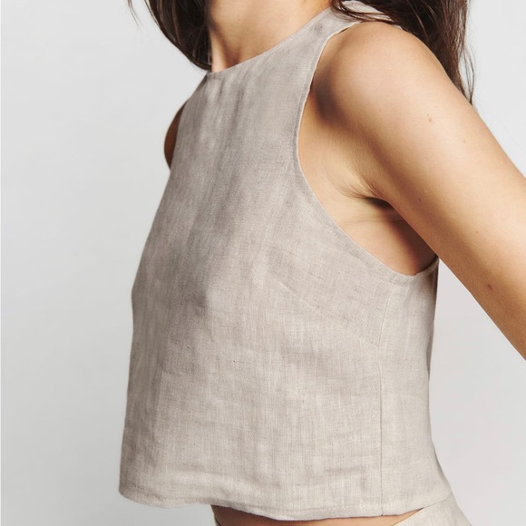REFORMATION JACINTA LINEN TOP - Picture 2 of 6